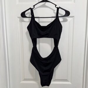Aerie Seamed Cut Out One Piece Swimsuit